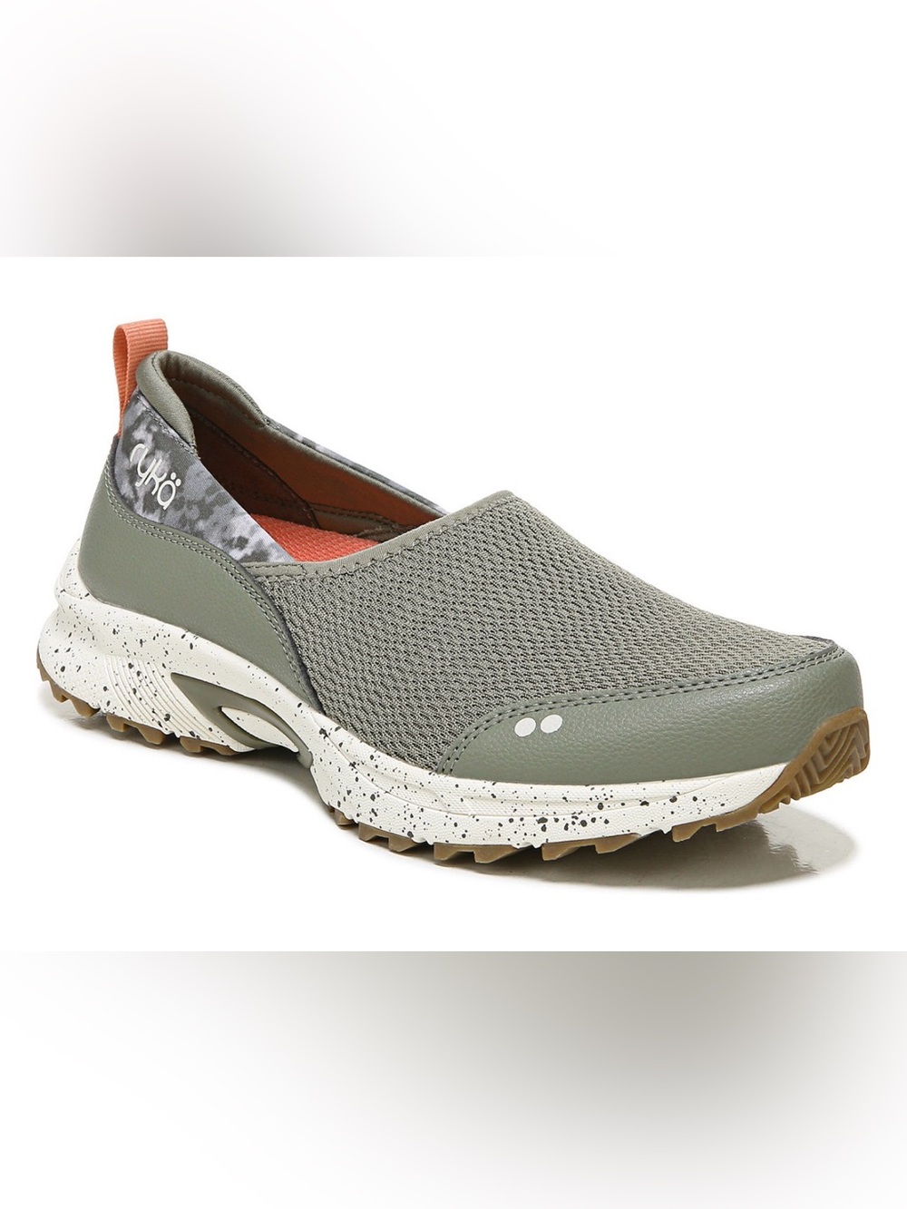 Ryka Skywalk Chill Slip-On Trail Shoes in Olive Green, Size 8W
